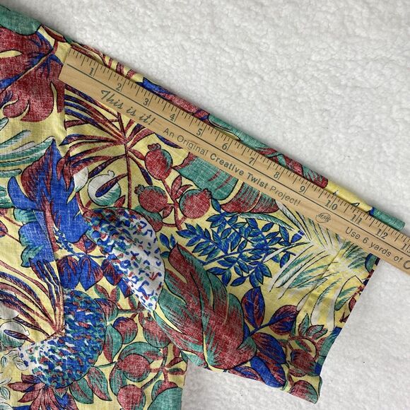 Da Vinci California Hawaiian Shirt Mens Size 1X XL Tropical Reverse Print USA - Picture 16 of 16